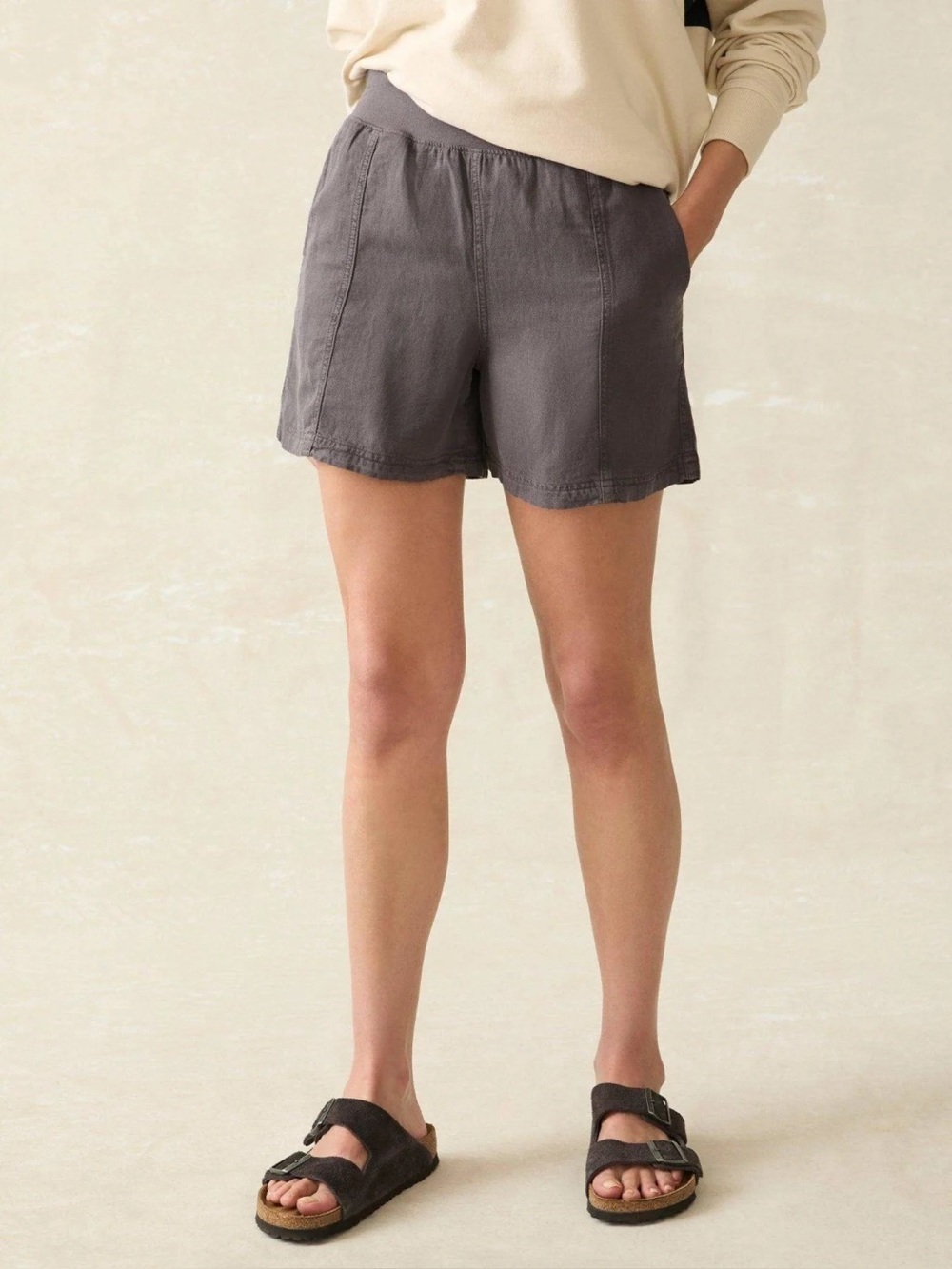 Faherty Arlie Day Linen Blend Shorts Size XS Chic Boho Coastal Beach Gorpcore